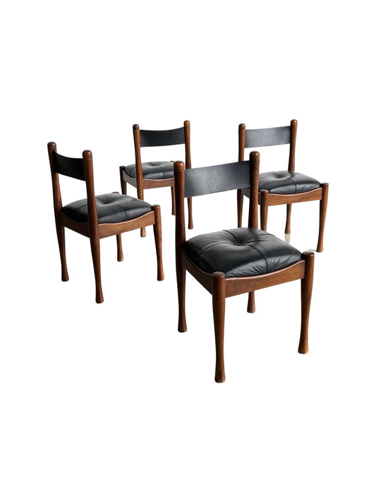 Silvio Coppola Dining Chairs for Bernini, Italy 1960s - Lumini Collections