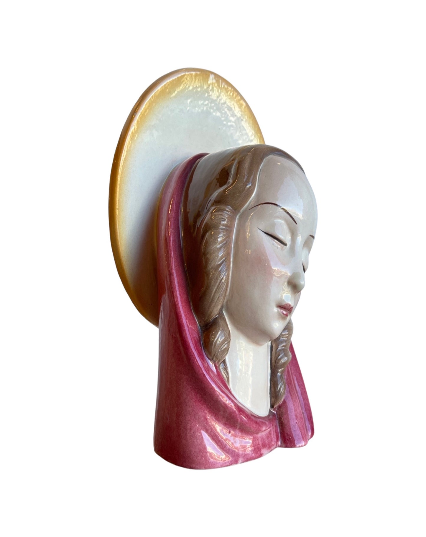 Etruria Colle Val d'Elsa Italian Virgin Mary Ceramic, 1950s