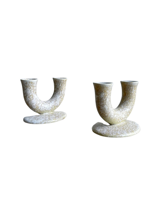 Italian Hand Made Ceramic Candle Holders, 1960s