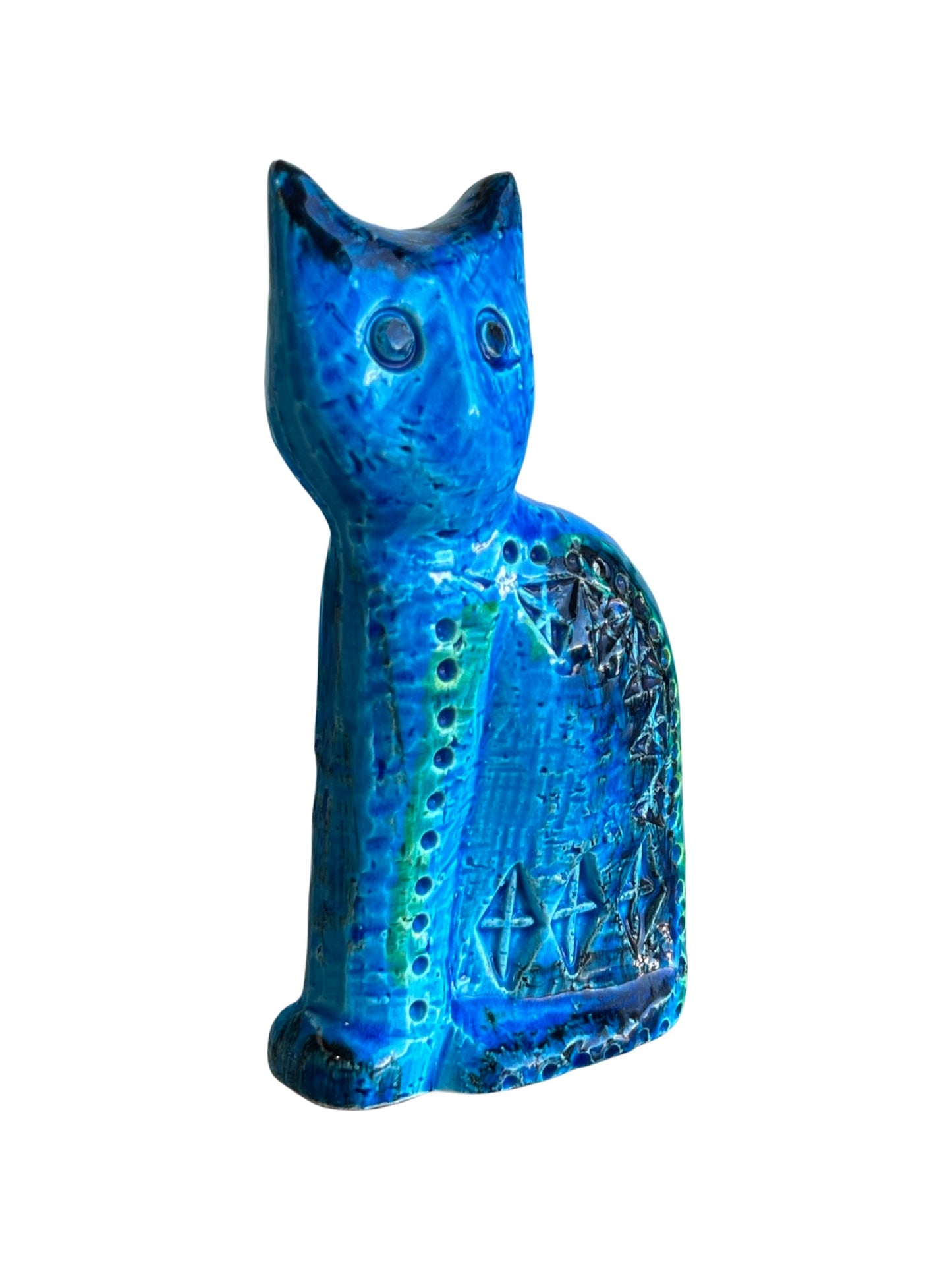 Flavia Montelupo Glazed Blue Ceramic Set, 1960s