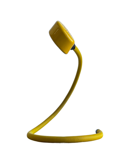 "Snake" by Isao Hosoe for Valenti Italia Yellow Table Lamp, 1980s