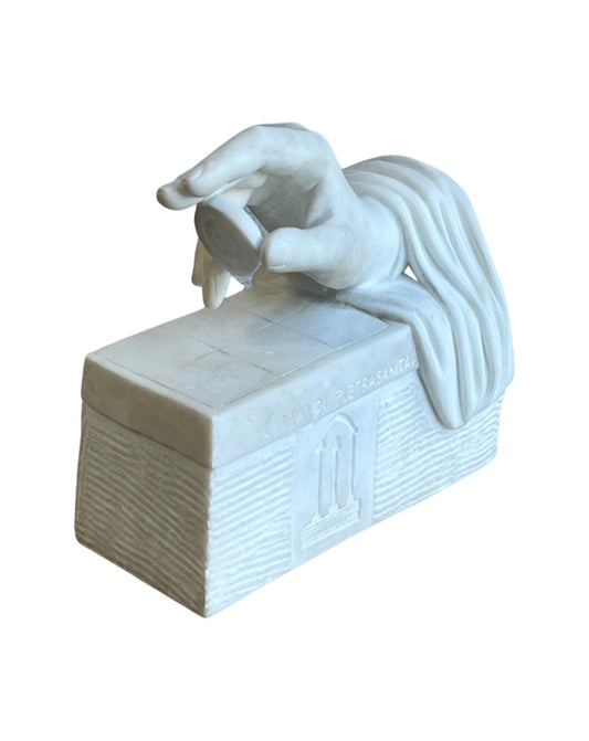 Carrara White Marble Hand Carved Sculpture, 1970s
